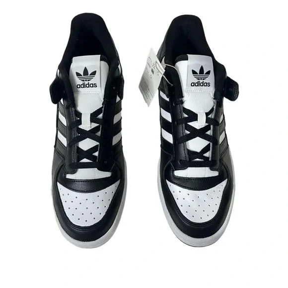 Adidas Men’s Forum Low CL “Core Black/White” Leather Shoes - Picture 2 of 14